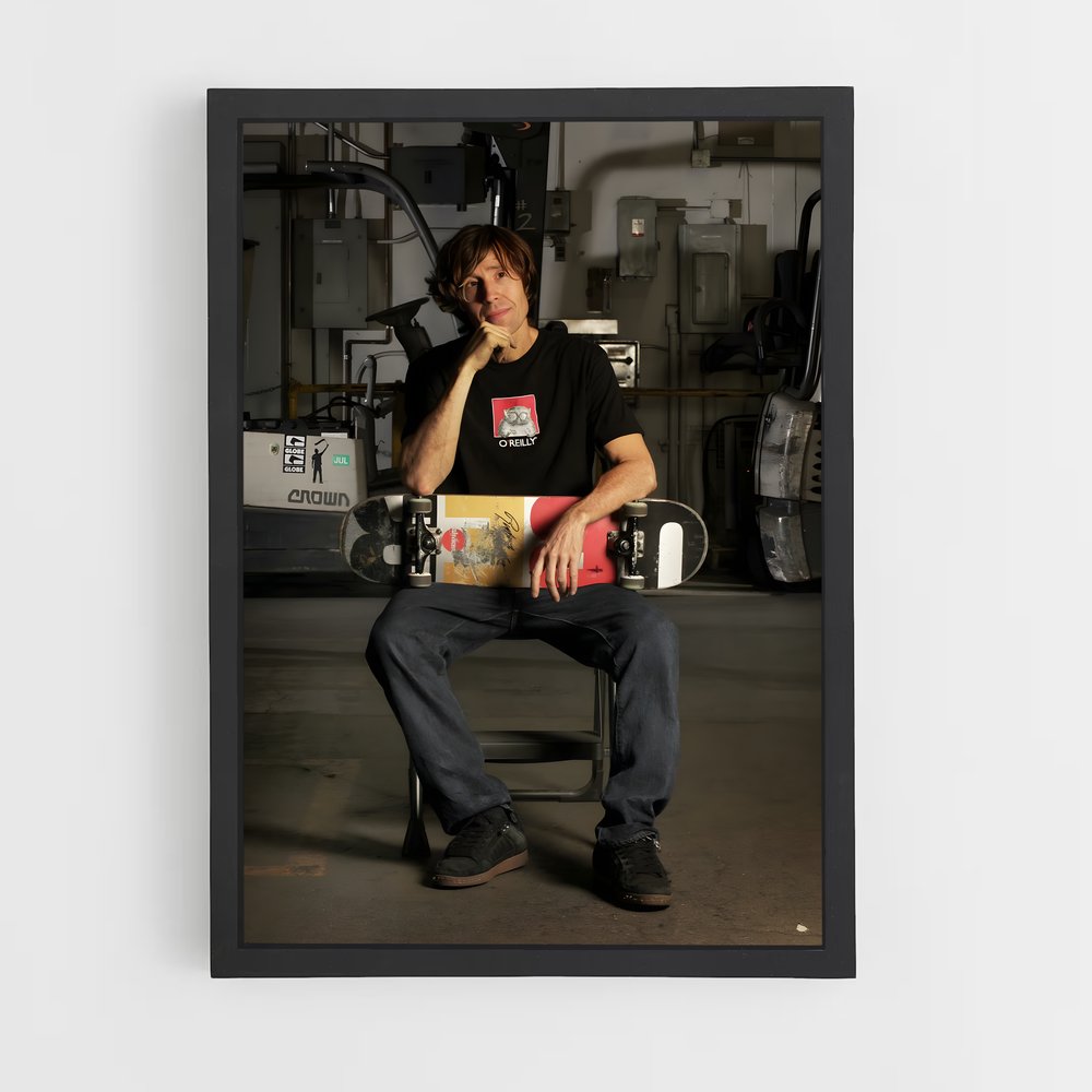 Poster Mullen en Méditation – affiche Skateboard (vue 2)